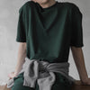 BLANK LOGO BOXY FIT T-SHIRT - [FOREST GREEN]